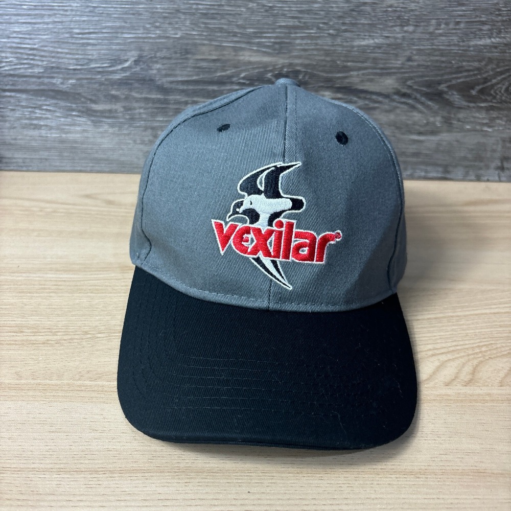 Vexilar Hat Strap‎ Back Cap Gray Black Farming Workwear Outdoor